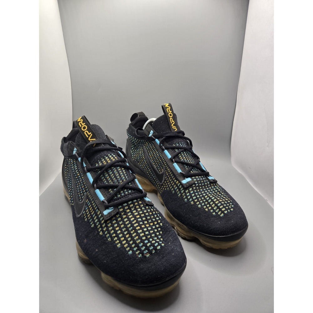 Nike Air VaporMax 2021 FK Black Pollen Chlorine Blue Mens 10.5 DO5852-900 Flykni